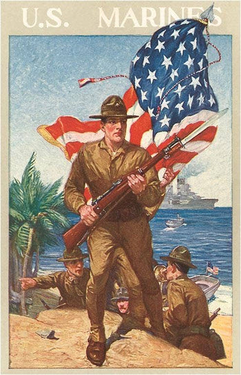 Found Image Press - Magnet ML-09 US Marines, On the Beach