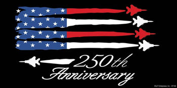 Anniversary - jets as US flag 4" x 8" car magnet