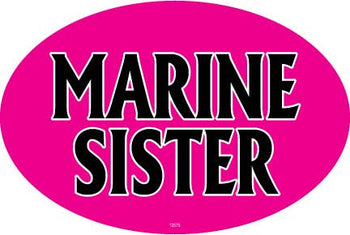 Marine Sister Oval Car Magnets