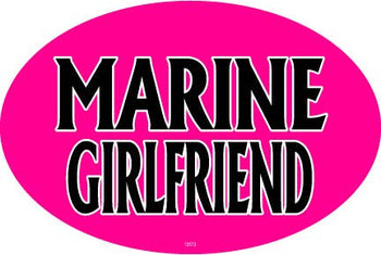 Marine Girlfriend Oval Car Magnets
