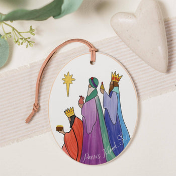 Oval Ornament-Wise Men Parris Island South Carolina