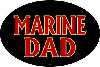 Marine Dad Oval Car Magnets