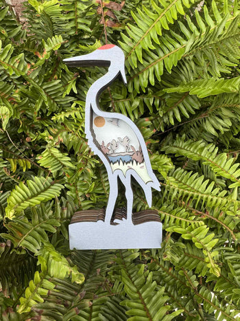 Crane Wooden Decor