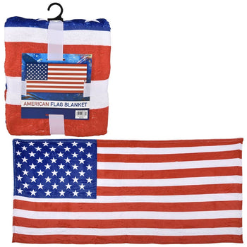 La Luna Bella - Toys - T21 71" X 35" American Flag Blanket 12/ - LLB Toys