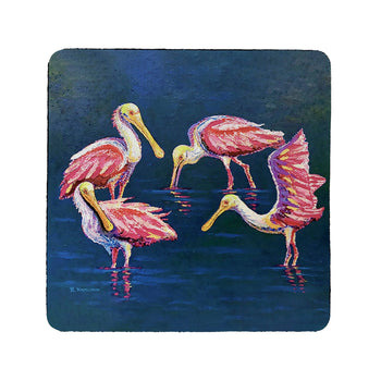 Spoonbill Gathering Coaster Set of 4
