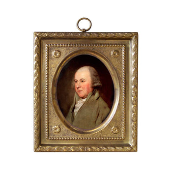 John Adams Vintage Print in Brass Frame