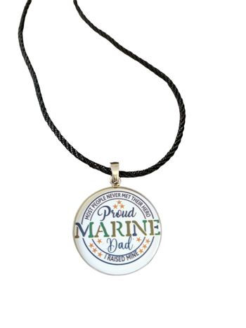 Family Pride Leather Necklaces: Dad