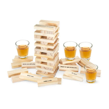 "Jenga" Drinking Game w/ Shot Glasses