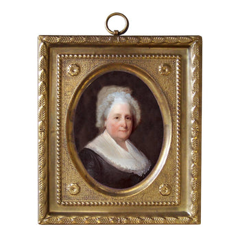 Martha Washington Vintage Print in Brass Frame