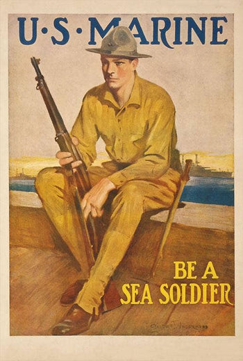 Found Image Press - Postcard ML-91 US Marine, Be a Sea Soldier