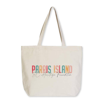Tote Bag Natural Canvas-Watercolor Parris Island SC Heritage Foundation