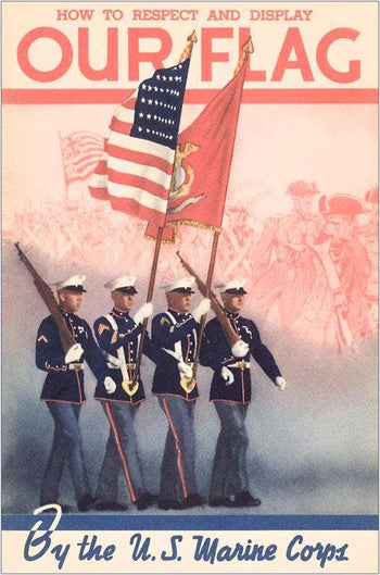 Found Image Press - Postcard ML-55 USMC Color Guard