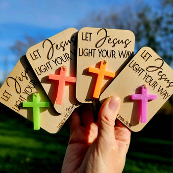 BD Lasers INC. - Glow in the Dark Cross- Let Jesus Light Your Way: Random Mix