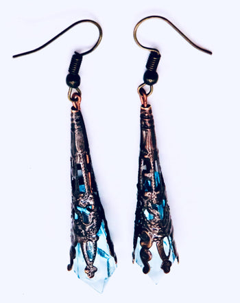 Earrings Bronze/Lt. Blue