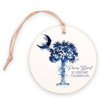 Ornament-Watercolor Palm Parris Island SC Heritage Foundation