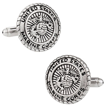 USMC Cufflinks Silver