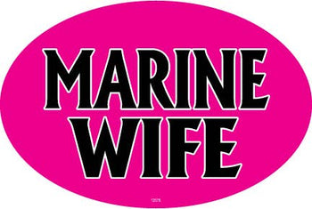 Marine Wife Oval Car Magnet