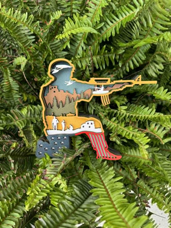 American Soldier Parris Island Wooden decor