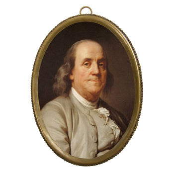 Benjamin Franklin Print in Beaded Frame,